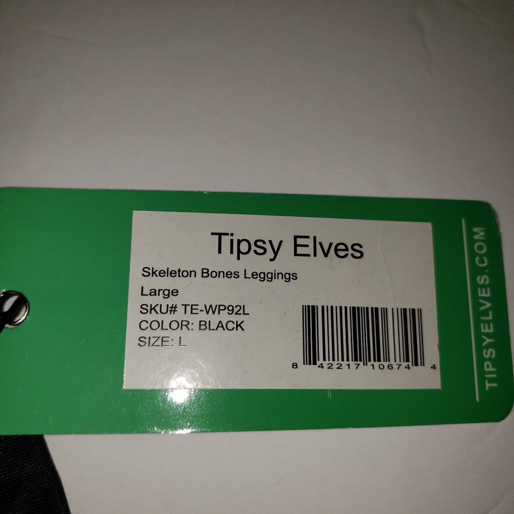 TIPSY ELVES Skeleton Bones Leggings Size Large NEW - Picture 4 of 8
